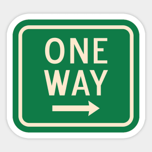 One Way Sticker